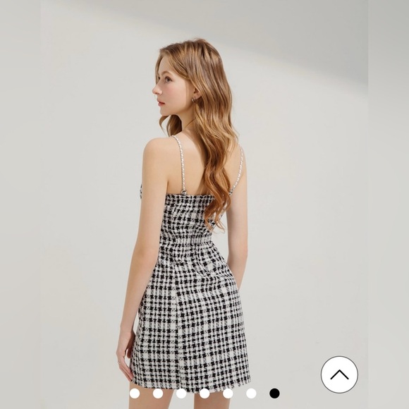 NEW! AIR SPACE Small Bead Buttons Mini Dress (Black) - Picture 3 of 9